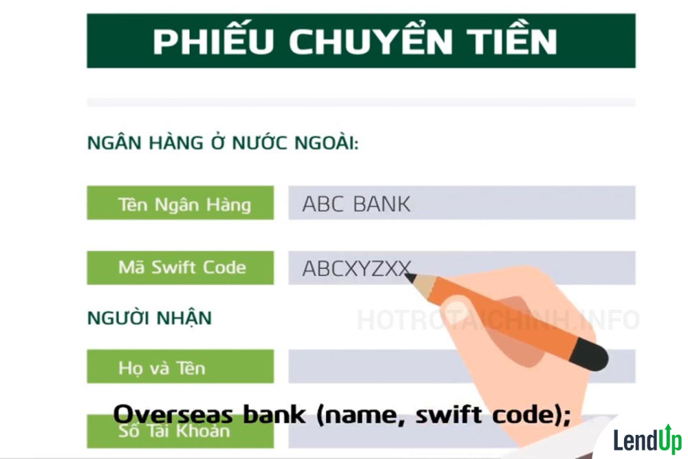 cách thức chuyển nhận tiền bằng mã Swift Vietcombank