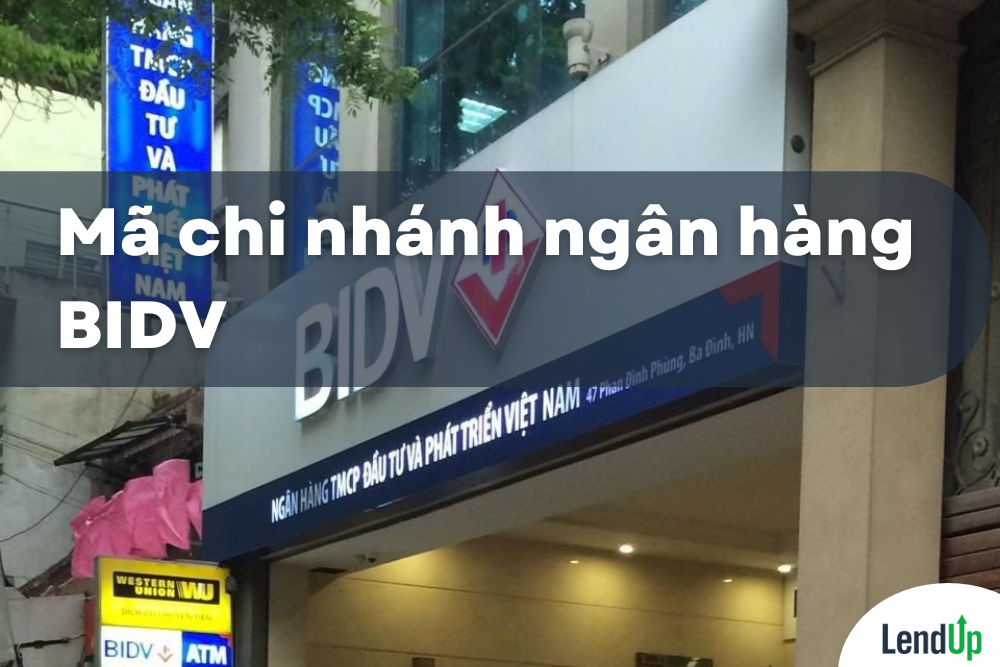 mã chi nhánh ngân hàng BIDV